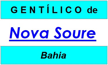 Gentílico da Cidade Nova Soure