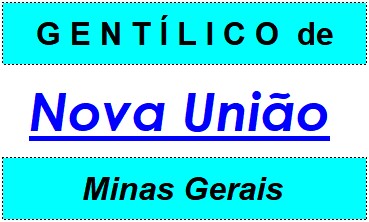 Gentílico da Cidade Nova União