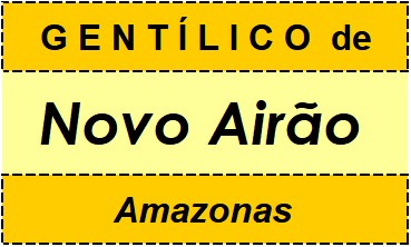 Gentílico da Cidade Novo Airão