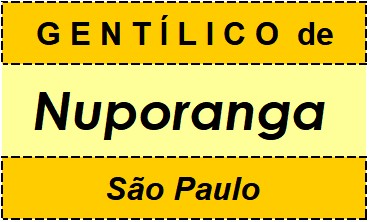 Gentílico da Cidade Nuporanga