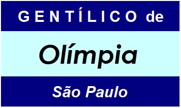 Gentílico da Cidade Olímpia