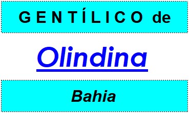 Gentílico da Cidade Olindina