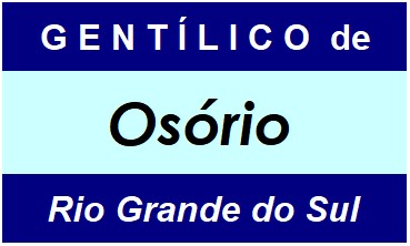 Gentílico da Cidade Osório