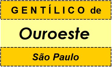 Gentílico da Cidade Ouroeste