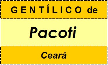 Gentílico da Cidade Pacoti