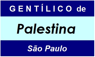 Gentílico da Cidade Palestina