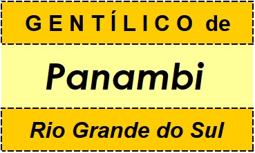 Gentílico da Cidade Panambi