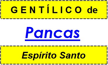 Gentílico da Cidade Pancas