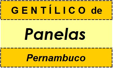 Gentílico da Cidade Panelas