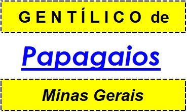 Gentílico da Cidade Papagaios