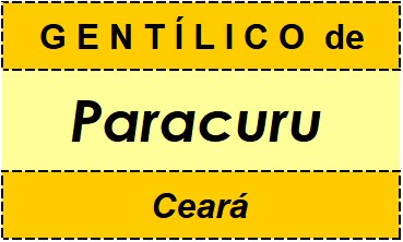 Gentílico da Cidade Paracuru