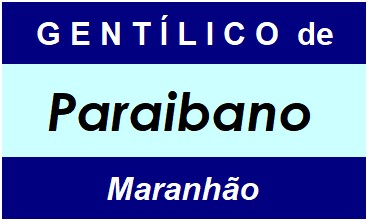 Gentílico da Cidade Paraibano