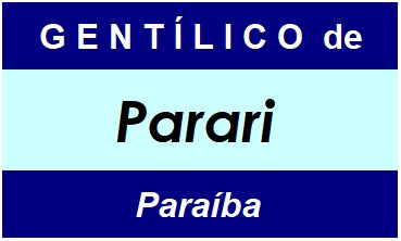 Gentílico da Cidade Parari