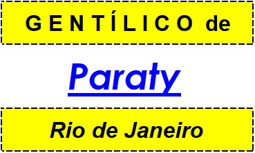 Gentílico da Cidade Paraty