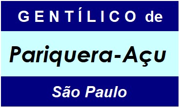 Gentílico da Cidade Pariquera-Açu