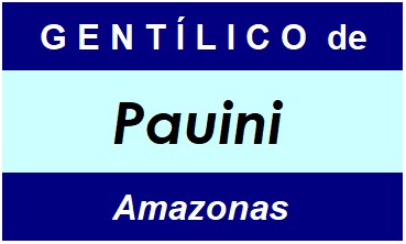 Gentílico da Cidade Pauini