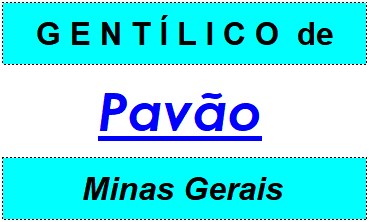 Gentílico da Cidade Pavão