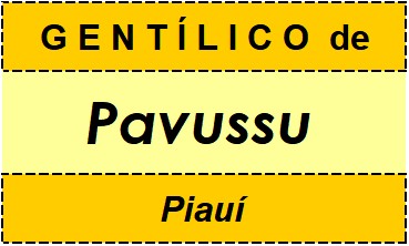 Gentílico da Cidade Pavussu