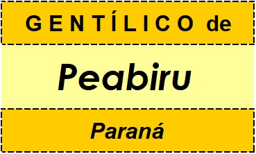 Gentílico da Cidade Peabiru