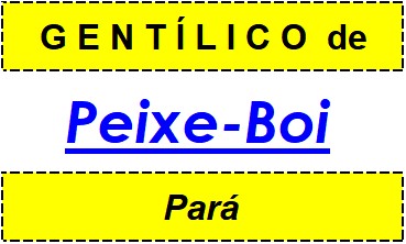 Gentílico da Cidade Peixe-Boi