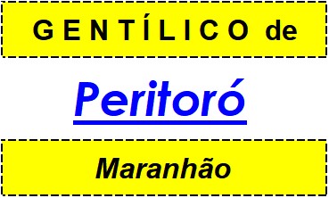 Gentílico da Cidade Peritoró