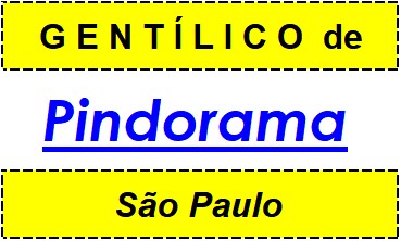 Gentílico da Cidade Pindorama