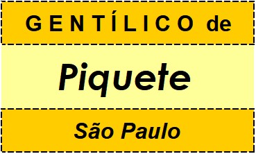 Gentílico da Cidade Piquete