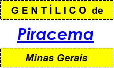 Gentílico da Cidade Piracema