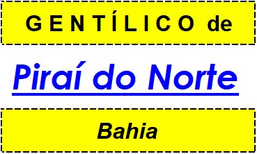 Gentílico da Cidade Piraí do Norte