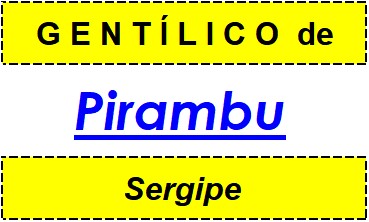 Gentílico da Cidade Pirambu