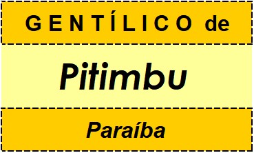 Gentílico da Cidade Pitimbu