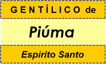 Gentílico da Cidade Piúma