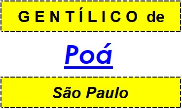 Gentílico da Cidade Poá