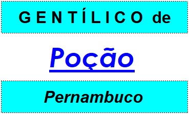 Gentílico da Cidade Poção