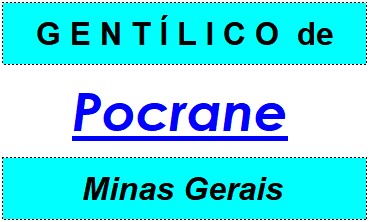 Gentílico da Cidade Pocrane