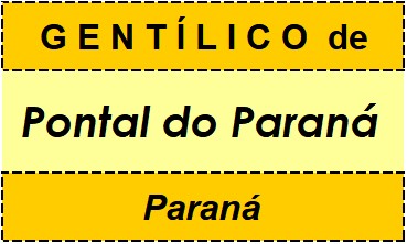 Gentílico da Cidade Pontal do Paraná