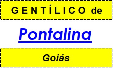 Gentílico da Cidade Pontalina