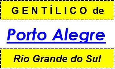 Gentílico da Cidade Porto Alegre