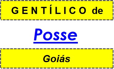 Gentílico da Cidade Posse