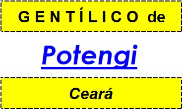 Gentílico da Cidade Potengi