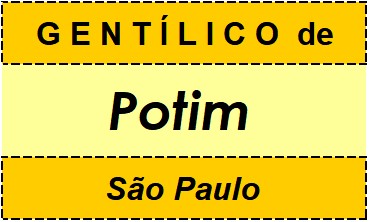 Gentílico da Cidade Potim