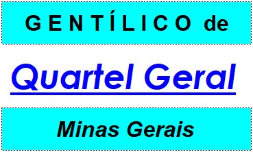 Gentílico da Cidade Quartel Geral