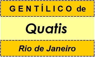 Gentílico da Cidade Quatis