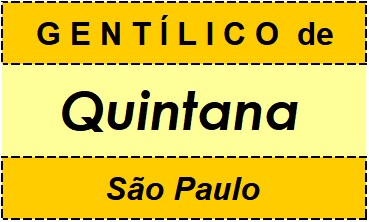 Gentílico da Cidade Quintana