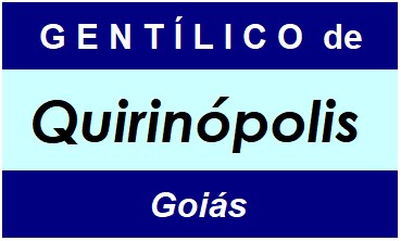 Gentílico da Cidade Quirinópolis