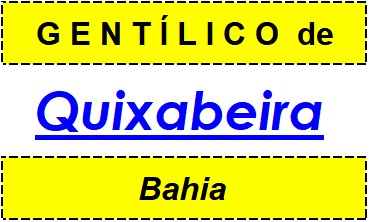 Gentílico da Cidade Quixabeira