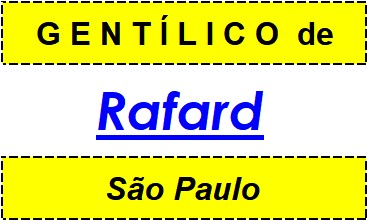 Gentílico da Cidade Rafard