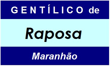 Gentílico da Cidade Raposa