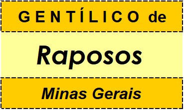 Gentílico da Cidade Raposos