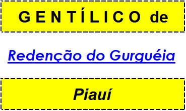 Gentílico da Cidade Redenção do Gurguéia